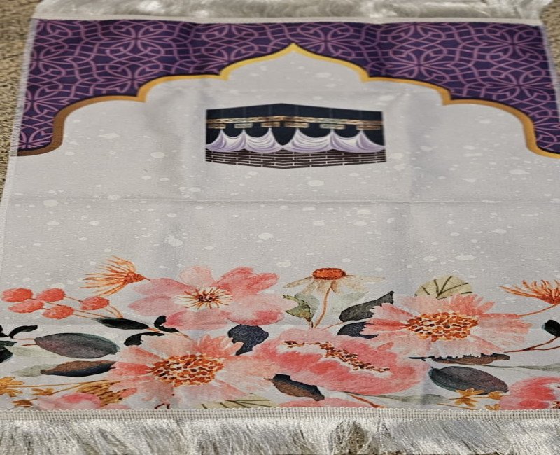 Premium Kids Prayer Mat with Kaaba & Mosque Design – Educational & Padded Janamaz for Children