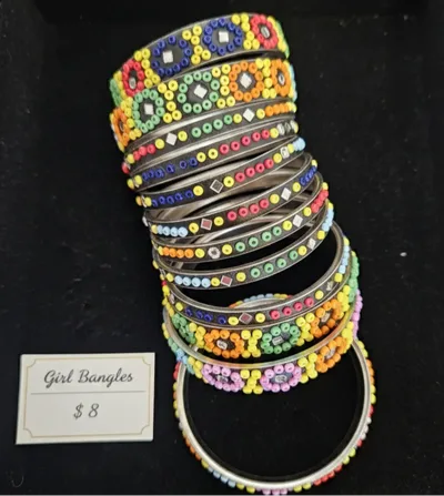 Vibrant Handmade Multi-Color Beaded Bangle Set for Girls – 12 Piece Ethnic Wristwear