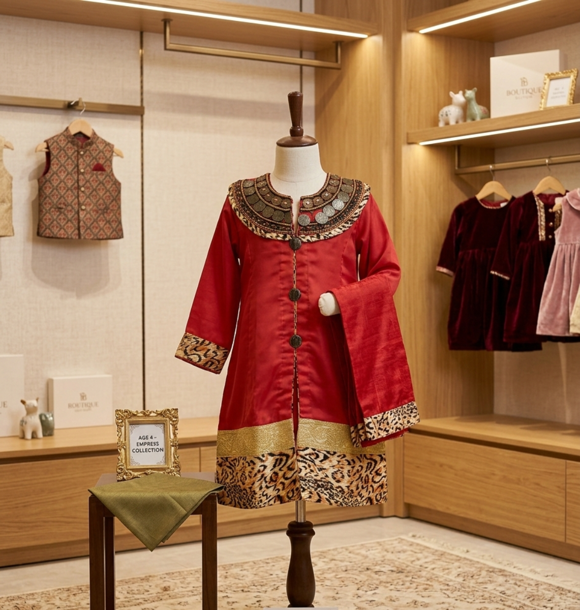 Royal Red "Empress" Tunic Set