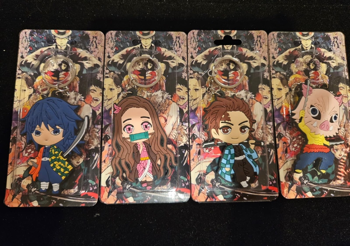 Anime Acrylic Keychain – [Character Name] – Double-Sided Clear Charm for Bags & Keys Set of 4