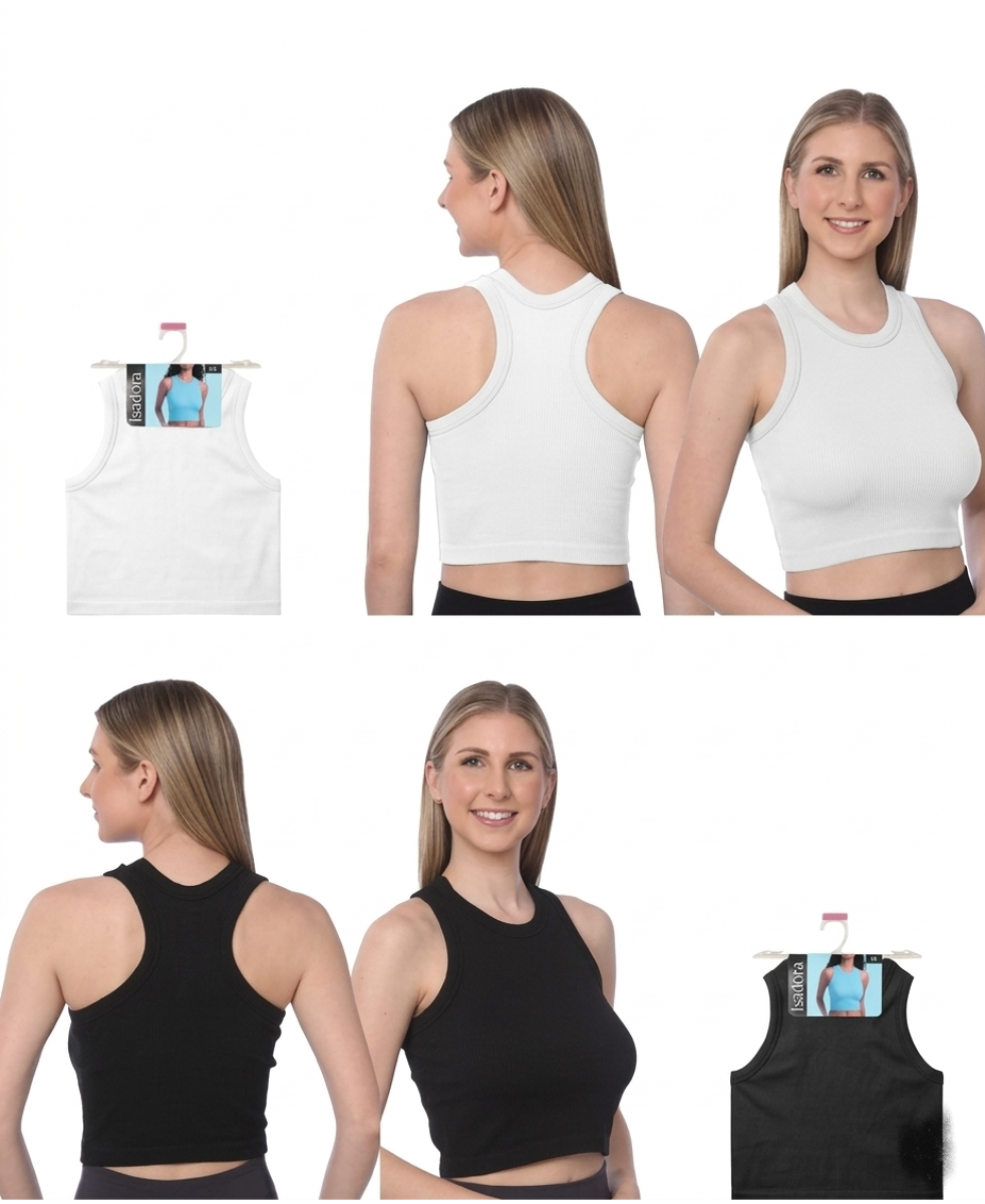 Seamless Ribbed Racerback Crop