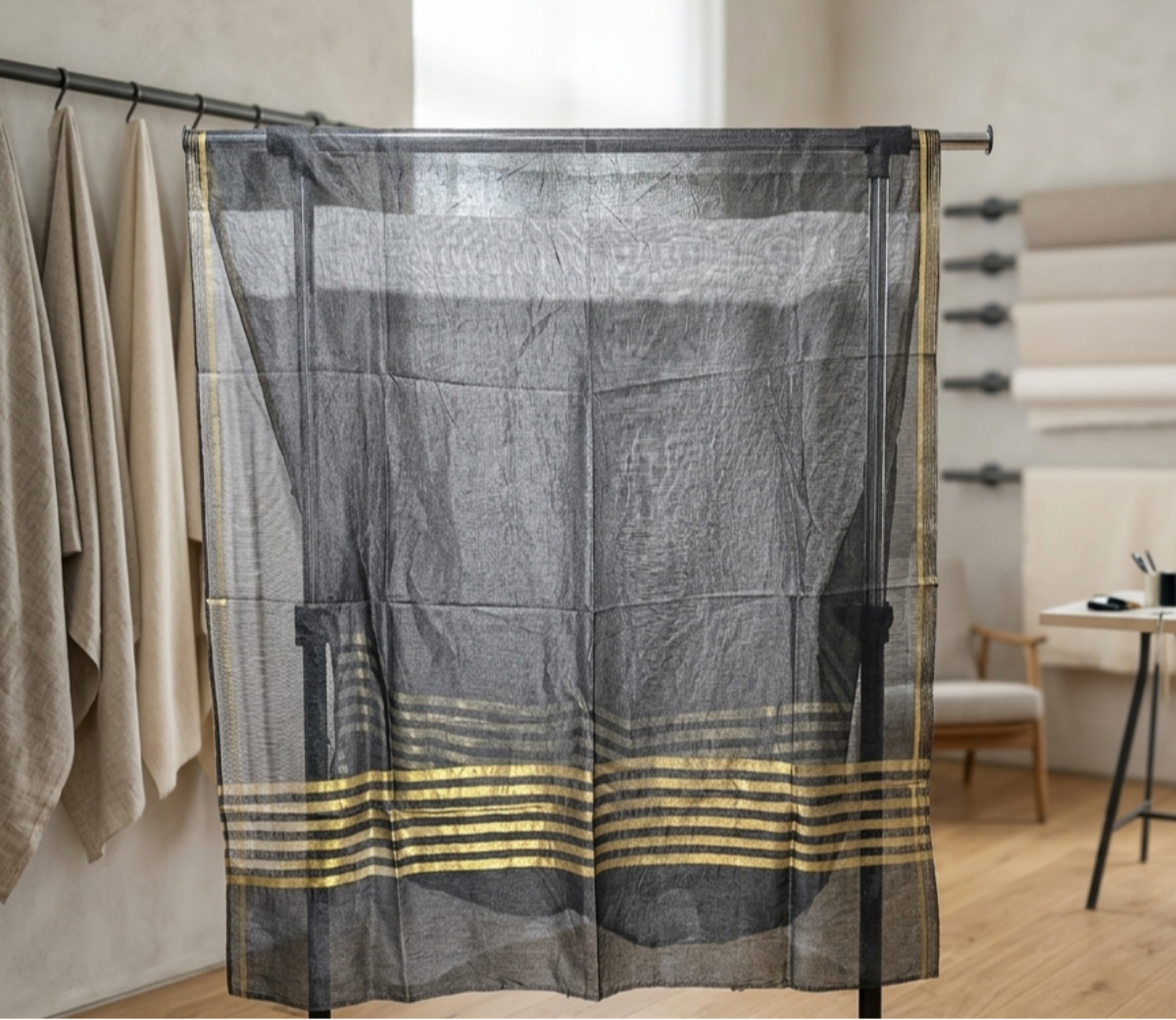 Sapphire Viscose Zari: Elegance in Motion