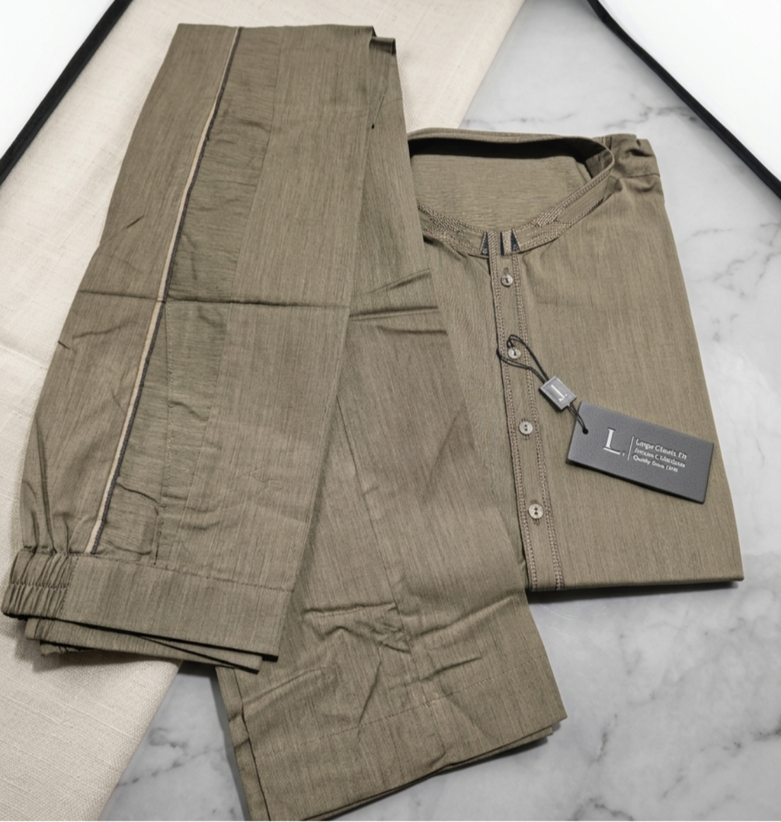 Premium Classic Fit Men's Kurta & Trouser Set - Earth Tone Edition