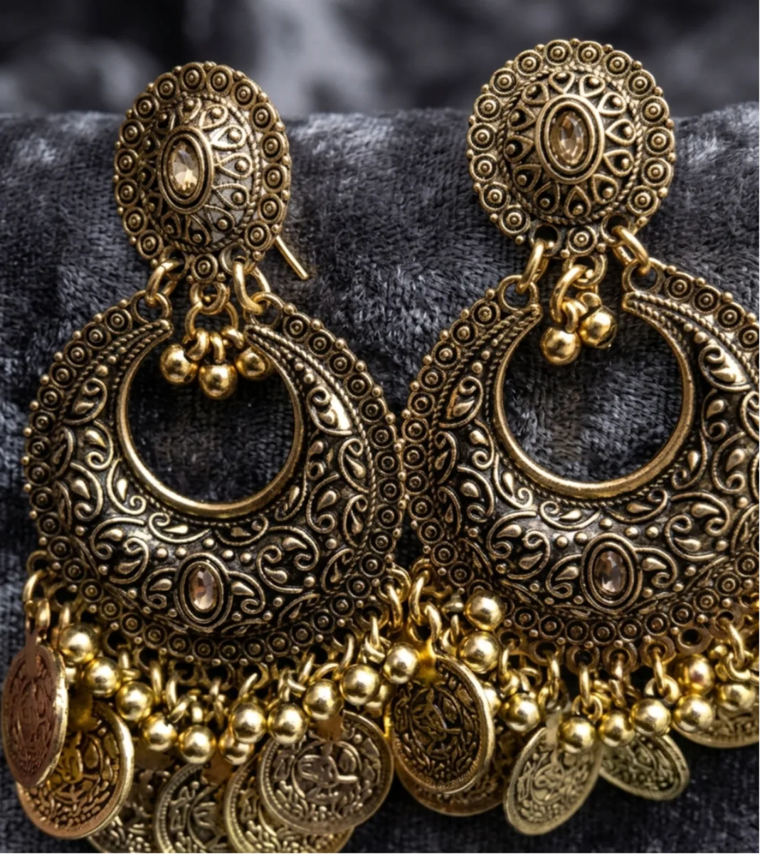 Antique Gold Coin Chandbalis