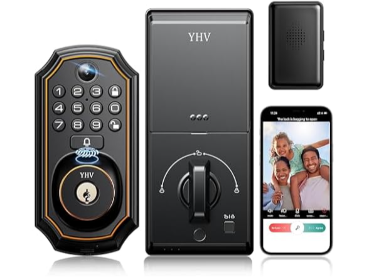 Smart Door Lock w/ Camera & Fingerprint