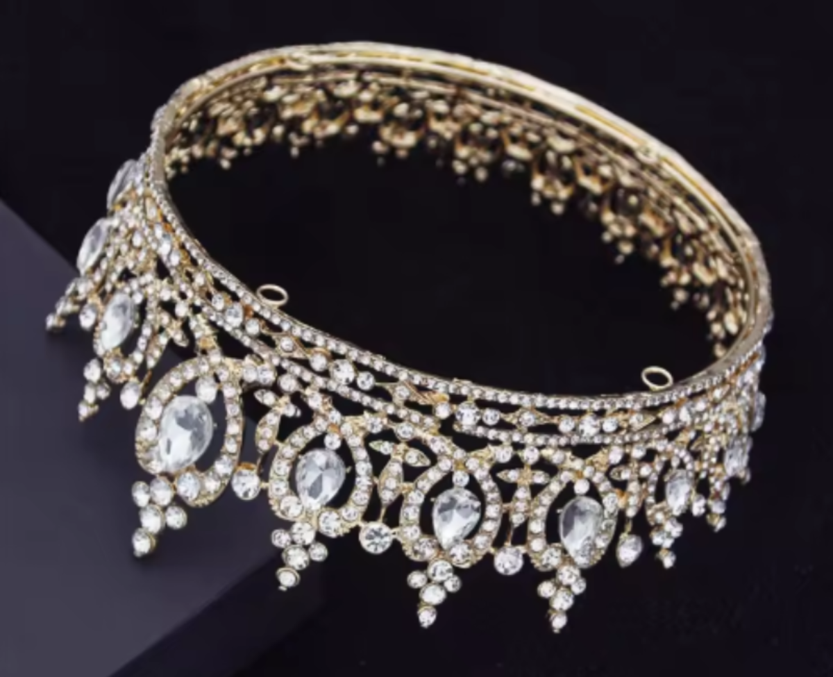 Regal Metal Circle Crown | Gold Unisex Headpiece