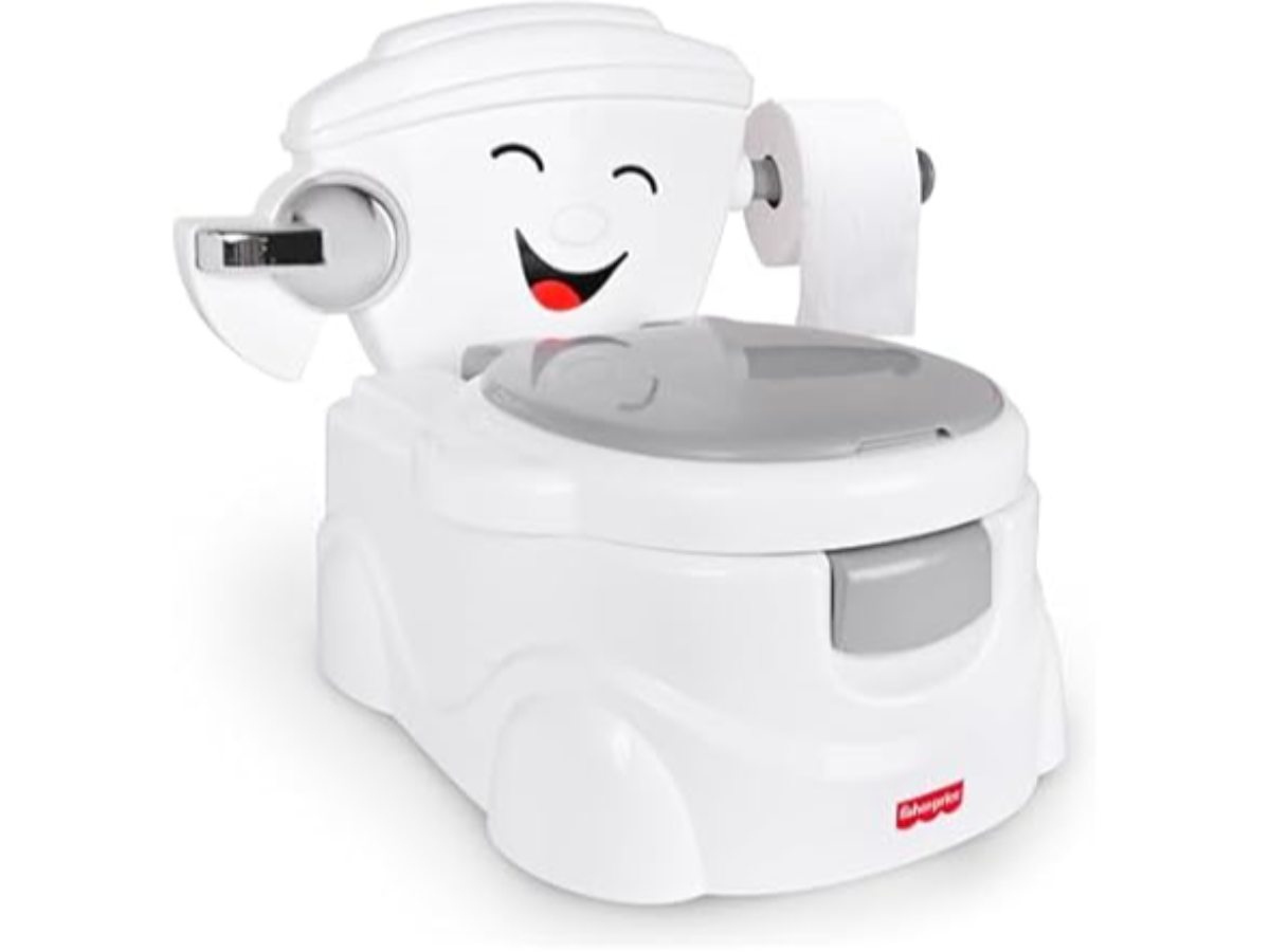 Fisher-Price 2-N-1 Toddler Toilet Cheer for Me! Potty Training Seat with Lights Sounds Phrases and Removable Potty Ring