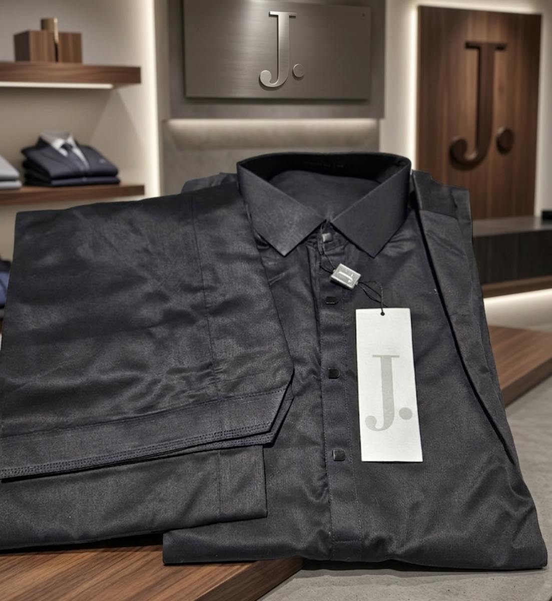 J. Men’s Black Kurta | Premium